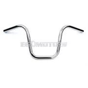 Kormány Cuppini, krómozott, 22mm, 610mm, 230mm, 140mm, Zündapp ZD, ZR, ZA, ZS, ZX, Kreidler Flory MF 2, Hercules Prima M 5, Puch Maxi, KTM, DKW, Rixe, Honda Camino, Vespa Citta, Simson