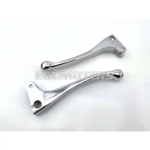 Fékkar és kuplungkar alumínium, ezüst, Puch Maxi, Hercules, Zündapp, Kreidler, DKW, KTM, Honda Camino, Tomos