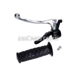   Fékkar fémből, bal oldali gumimarkolattal és műanyag berúgókar fogantyúval, Puch Maxi