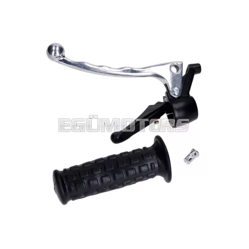 Fékkar fémből, bal oldali gumimarkolattal és műanyag berúgókar fogantyúval, Puch Maxi