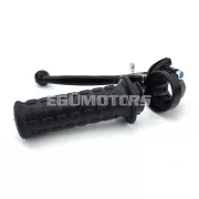 Gázmarkolat fékkarral és gumimarkolattal, fekete, Tomos A3, A35, Zündapp, Kreidler, Hercules, Puch, DKW, KTM, Rixe, Sachs