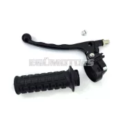 Gázmarkolat fékkarral és gumimarkolattal, fekete, Tomos A3, A35, Zündapp, Kreidler, Hercules, Puch, DKW, KTM, Rixe, Sachs