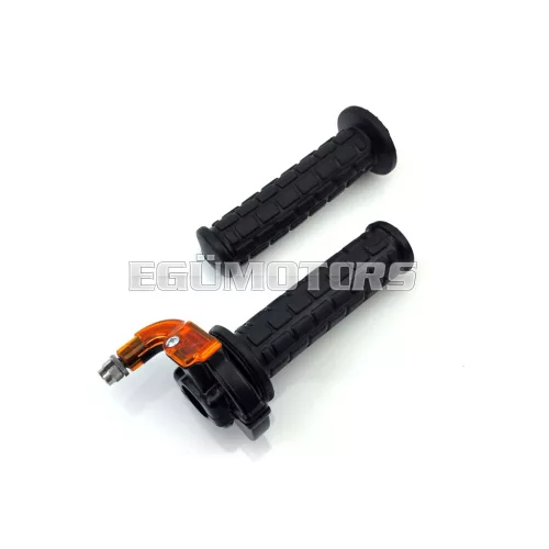 Gázmarkolat fém, 150mm, fekete, Zündapp, Kreidler, Hercules, Puch, KTM