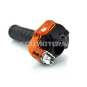 Gázmarkolat fém, 150mm, fekete, Zündapp, Kreidler, Hercules, Puch, KTM