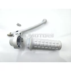   Gázmarkolat fékkarral és gumi markolattal fehér, Zündapp, Kreidler, Hercules, Puch, DKW, KTM, Rixe, Sachs, Tomos A 3, 35