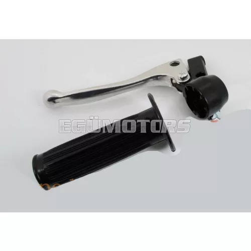 Markolat szerelvény alumínium kuplungkarral 22mm fekete, 105mm, Zündapp, Kreidler, Hercules, Puch, DKW, KTM, moped, mokick