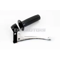   Markolat szerelvény alumínium fekete 22mm, 105mm, 26mm, Zündapp, Kreidler, Hercules, Puch, DKW, KTM, moped, mokick