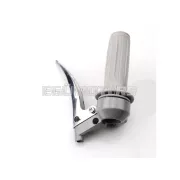 Gázmarkolat szerelvény alumínium szürke 22mm, 105mm, Zündapp, Kreidler, Hercules, Puch, DKW, KTM, moped, mokick