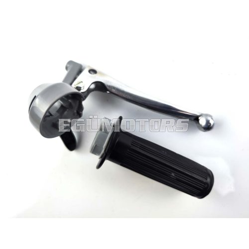 Throttle grip fitting aluminum 22mm black 105mm for Zündapp, Kreidler, Hercules, Puch, DKW, KTM moped, moped, mokick