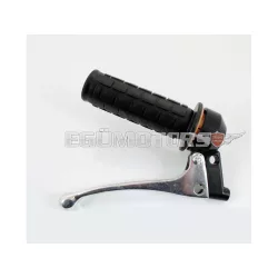   Gázmarkolat szerelvény fekete, alumínium, 22mm, 105mm, 26mm, Zündapp, Kreidler, Hercules, Puch, DKW, KTM, moped, mokick