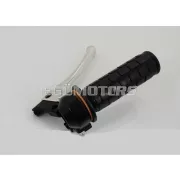 Gázmarkolat szerelvény fekete, alumínium, 22mm, 105mm, 26mm, Zündapp, Kreidler, Hercules, Puch, DKW, KTM, moped, mokick