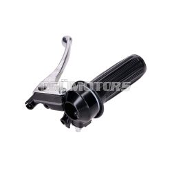   Throttle grip fitting 22mm black aluminum 105mm for Zündapp, Kreidler, Hercules, Puch, DKW, KTM