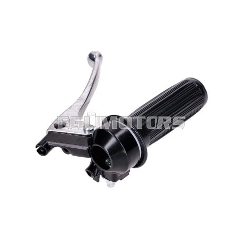 Throttle grip fitting 22mm black aluminum 105mm for Zündapp, Kreidler, Hercules, Puch, DKW, KTM