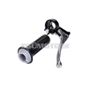 Gázmarkolat szerelvény 22mm fekete, alumínium, 105mm, Zündapp, Kreidler, Hercules, Puch, DKW, KTM