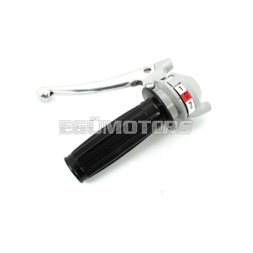 Váltókar 2 sebességes, szürke-ezüst, Zündapp Bergsteiger M 25, 50, ZR Z, Sachs 504, 505, Hercules Prima, M, KTM, DKW