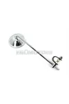 Tükör krómozott, kerek, 100mm, rúd 260mm, bilincs 22mm, Zündapp, Kreidler, Hercules, Miele, DKW, NSU, Horex, Puch, Gritzner