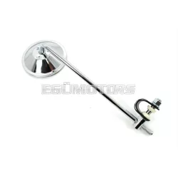   Tükör krómozott, kerek, 100mm, rúd 260mm, bilincs 22mm, Zündapp, Kreidler, Hercules, Miele, DKW, NSU, Horex, Puch, Gritzner