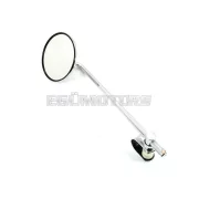 Tükör krómozott, kerek, 100mm, rúd 260mm, bilincs 22mm, Zündapp, Kreidler, Hercules, Miele, DKW, NSU, Horex, Puch, Gritzner