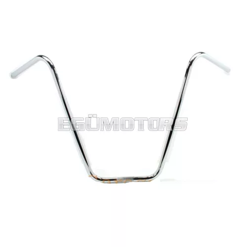 Kormány krómozott 950mm, 410mm, 210mm, 70mm, hajlított, Zündapp, Kreidler, Hercules, Puch