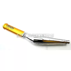   Kipufogó Biturbo 28mm, 670mm, krómozott, Zündapp CS, KS, GTS, ZR, ZD, ZL, C, Kreidler Florett, LF, LH, RMC, Flory, Hercules Prima, MK, K 50, Ultra, Puch Maxi, Monza, KTM, DKW, Rixe, Sachs, Simson Moped, Mokick