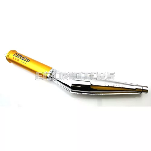 Kipufogó Biturbo 28mm, 670mm, krómozott, Zündapp CS, KS, GTS, ZR, ZD, ZL, C, Kreidler Florett, LF, LH, RMC, Flory, Hercules Prima, MK, K 50, Ultra, Puch Maxi, Monza, KTM, DKW, Rixe, Sachs, Simson Moped, Mokick