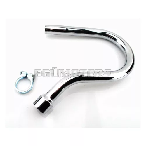 Kipufogócső krómozott 32mm hengercsatlakozással, 25.60mm kipufogócsatlakozással, Zündapp, R 50