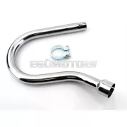 Kipufogócső krómozott 32mm hengercsatlakozással, 25.60mm kipufogócsatlakozással, Zündapp, R 50