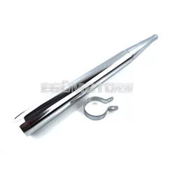   Kipufogó krómozott, 26mm, 690mm, Zündapp CS 448, ZD 25, 50, GTS C 50 Sport, Super 441, Sport 517, 529