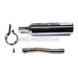   Kipufogó krómozott, bilincsel és csatlakozócsővel, Yamaha, DT 50 MX