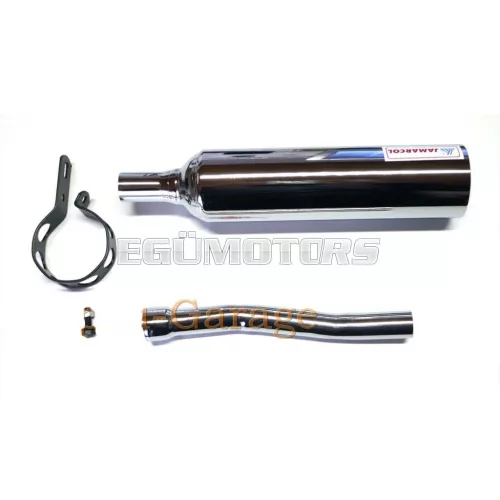 Kipufogó krómozott, bilincsel és csatlakozócsővel, Yamaha, DT 50 MX