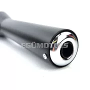 Kipufogó fekete, peremes csatlakozással, 32mm, 820mm, 51mm, Hercules, DKW, Sachs engine type 501, 50 S