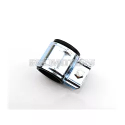   Kipufogó bilincs acél, 28mm, gumival és csavarral, Hercules M, Prima, Kreidler Florett