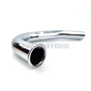 Kipufogócső krómozott, 32mm, 250mm, 1 hajlítással jobbra, Miele K, DKW, Göricke, Gritzner, KTM, Hercules MK K