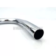 Kipufogócső krómozott, 32mm, 250mm, 1 hajlítással jobbra, Miele K, DKW, Göricke, Gritzner, KTM, Hercules MK K