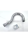 Kipufogócső acél, 32mm, 30mm, perembilinccsel, Zündapp, RS 50, scooter type 561