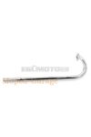 Exhaust manifold steel 500mm 24mm chrome for Zündapp, automatic, moped, moped, type 442
