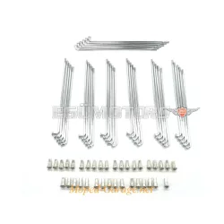   Küllő krómozott, 151mm, 3.18mm, 90°, anyával, 3.47mm, 36 darab, Kreidler, Florett RS, RMC
