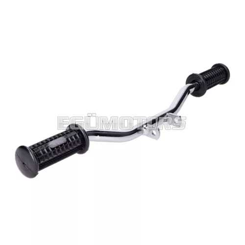 Lábtartócső krómozott, 485mm, 18mm, lábtartó gumikkal, Zündapp GTS 50, KS C 50 Sport, Super, CS
