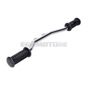Lábtartócső krómozott, 485mm, 18mm, lábtartó gumikkal, Zündapp GTS 50, KS C 50 Sport, Super, CS