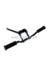 Footrest tube steel 520mm matt black for Kreidler Florett RMC, RS, LF, LH, TM