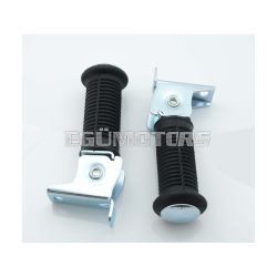   Footrest set black metal M8 57x27x34mm for Simson, Star, Schwalbe, Habicht, S, SR