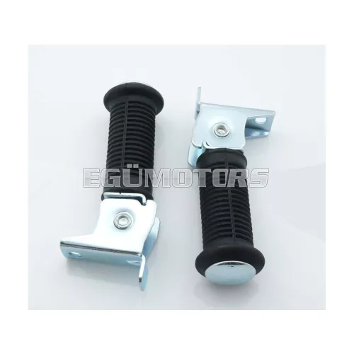 Lábtartó szett fekete/fém, M8 57x27x34mm, Simson, Star, Schwalbe, Habicht, S, SR