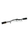 Footrest tube steel black with rubbers for Honda, MB 50 Mokick