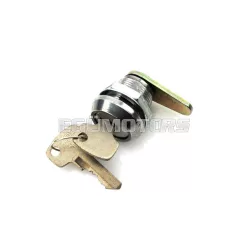   Oldalburkolat zár ezüst, kulccsal, Simson S50, S51, S70, S53, S83, MZ TS, ETZ