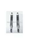 Lengéscsillapító készlet krómozott, 335mm, 5 fokozat, 10mm/12mm, Zündapp GTS, C 50 Sport, KS, Hercules, Kreidler, Puch moped