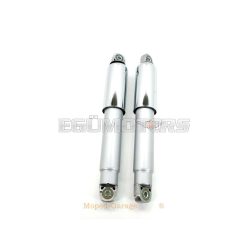   Suspension struts silver chrome sleeves 310mm 8mm mounting bushes for Zündapp GTS, C 50 Sport, KS type 517, R 50, Hercules, Kreidler, Puch moped, moped