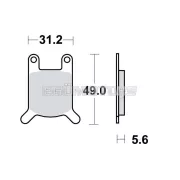 Fékbetét készlet, Zündapp KS 80, 80 Touring, Kreidler, Hercules, Puch, Malaguti Ronco