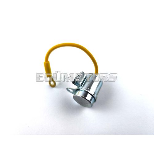 Condenser metal with cable yellow for Piaggio, Vespa, Ciao, Si, Citta, Bravo