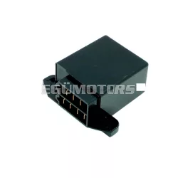   Index relé doboz, 7 pólusú, fekete, 6V/12V 10W/26W, Zündapp KS, GTS, Hercules K, KX, MK, Puch, Kreidler Florett, DKW, KTM Mokick