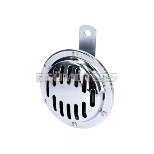 Duda 6V egyenáramú, 100mm, rozsdamentes acél, Maico, DKW, NSU, Miele, Horex, Zündapp, BMW, EMW, MZ RT125/1, RT125/2, RT125/3, Hercules, NSU Fox, Konsul, Lux, Max, Superlux, Horex Regina, Rebell, Imperator